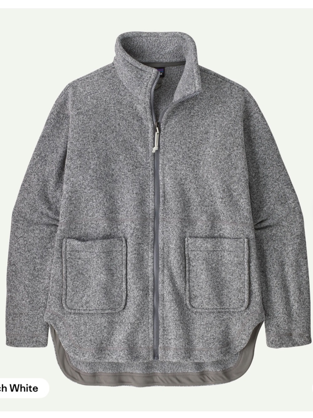 Patagonia Better Sweater Oversized Fleece Coat Women's in Birch White XS NWT